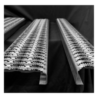 Grille de sécurité antidérapante perforée, panneau de passerelle portable, grille métallique O-Grip pour plateformes extérieures et marches d'escalier