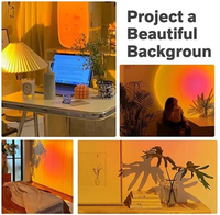 Lampe de coucher de soleil LED intelligente WiFi, application Tuya, projecteur de coucher de soleil, toutes les couleurs, projecteur de coucher de soleil LED, lampe de table USB, multicolore, 360 degrés