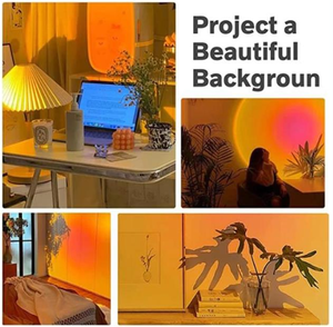 Lampada LED WiFi Smart con Effetto <span class=keywords><strong>Tramonto</strong></span>, Proiettore Multicolore a 360 Gradi, Lampada da Tavolo USB Controllabile tramite App Tuya - Product Image 5