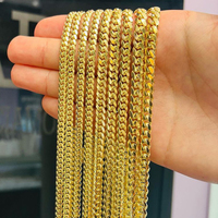 Cadena Cubana Personalizada de Oro Sólido 9K 10K 14K 18K, Collar Hip Hop con Diamantes Iced Out, Pulsera Cubana Miami de Oro Macizo de 6~8MM, Joyería Fina para Hombre