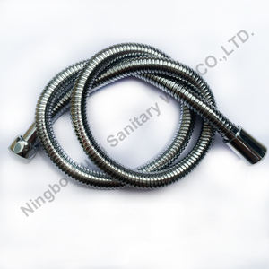 Tuyau de douche en acier inoxydable de 1.0m avec Tube intérieur en EPDM tressé en fil de Nylon noir - Product Image 3