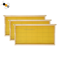 Cadre d'abeilles en bois, fournitures de cadres pour ruche avec fond de teint en cire