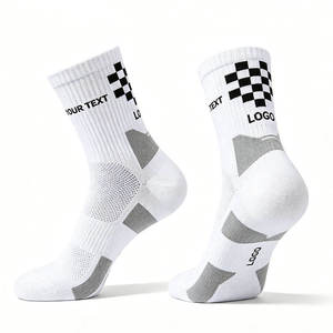 OEM Custom Logo Running <b>Socks</b> Breathable <b>Moisture</b>-Wicking Nylon Cushioned Crew Athletic Custom Sports <b>Socks</b> - Product Image 2