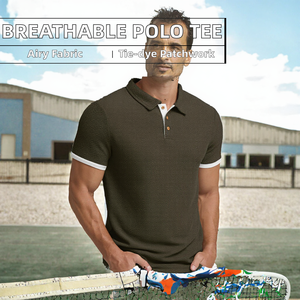 Men's <b>Waffle</b> Knit Polo <b>Shirt</b> Short Sleeve Casual Summer Knit - Product Image 2