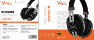 วีเม็กซ์หูฟังไร้สายแบบครอบหูบลูทูธประเภทซีชาร์จไดนามิกไดร์เวอร์เสียงเบสสูงวีทีดี 03 - Product Image 1