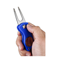 Fourche de Golf pliable réparateur de mottes Switchblade avec logo personnalisé marqueur de balle amovible