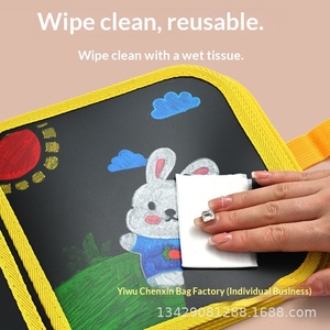 Pizarra de <span class=keywords><strong>Dibujo</strong></span> de PVC para Niños, Libro de Escritura Borrable, Rotulador de Gouache para Colorear, Pizarra Multifuncional de Graffiti para el Hogar, para Niños de 4 a 6 Años - Product Image 3