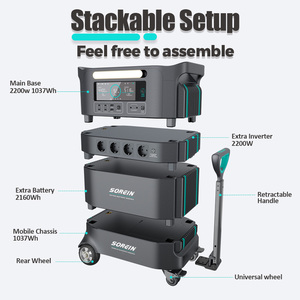 เครื่องกำเนิดที่ชาร์จเร็ว Lifepo4 4000W 5000วัตต์เครื่องชาร์จพลังงานแสงอาทิตย์กลางแจ้งพร้อมแผงโซลาร์เซลล์ประสิทธิภาพสูง - Product Image 2