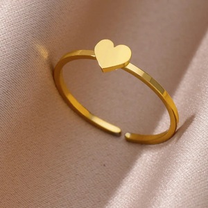 Go Party Anillos <span class=keywords><strong>de</strong></span> dedo ajustables abiertos simples Anillo <span class=keywords><strong>de</strong></span> acero inoxidable Cruz Corazón <span class=keywords><strong>Sol</strong></span> <span class=keywords><strong>Luna</strong></span> <span class=keywords><strong>Estrella</strong></span> Llama Anillos geométricos para mujeres Hombres - Product Image 1