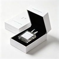 Nouvelle conception de boîte à parfum personnalisée, fermeture magnétique, rigide, blanche mate, avec insert en velours, pour 30 ml, 50 ml, OEM accepté