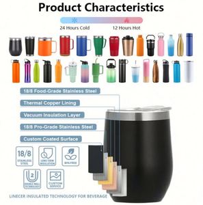 Vaso Térmico de Acero Inoxidable de 300 ml, Aislado al Vacío, Ecológico, Portátil para Viajes, para Café Americano, con Tapa Libre de BPA y Agarre Manual - Product Image 4