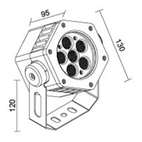 Projecteur LED sur piquet réglable pour jardin extérieur, étanche IP65
