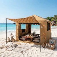 Tente de luxe arabe Majlis, tente de camping imperméable en Oxford robuste, grande tente de safari pour le glamping en plein air, pour l'Arabie Saoudite