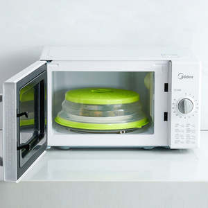 Piring Microwave silikon lipat penutup percikan makanan pelindung makanan plastik - Product Image 5