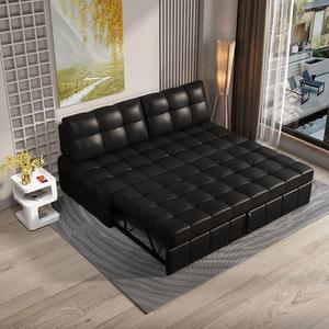 Sofá-<span class=keywords><strong>cama</strong></span> plegable de cuero de lujo moderno, sofá-<span class=keywords><strong>cama</strong></span> plegable con precios bajos, muebles de dormitorio y sala de estar - Product Image 2