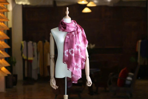 Écharpe d'hiver moderne de luxe en soie et lin, 70x180cm, tissée jacquard, chaude, imprimée à l'écran - Product Image 3