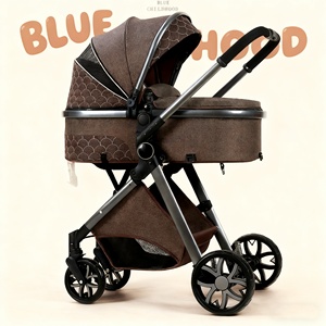 Poussette Bébé Bleue 3 en 1 avec Siège <span class=keywords><strong>Auto</strong></span> 2 en 1 Système de Voyage avec Acier Inoxydable Original Certifié EN1888 - Product Image 4