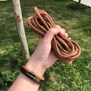 Leather <b>Rope</b> Material Round Flat Cowhide 5 Meters For DIY <b>Bracelet</b> Necklace Braiding Supplies Jinhua Origin Spring 2025 - Product Image 1