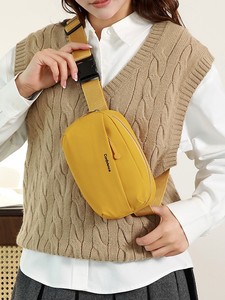 Bolso de pecho tipo bandolera impermeable antirrobo para mujer, estilo vintage, con múltiples bolsillos y cremallera - Product Image 3