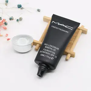 Neues Design Dia 35mm Oval Plastic Black Squeeze Tube für Foundation BB Creme Sonnenschutz