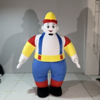 Vente directe d'usine Funtoys : Costume de mascotte gonflable en peluche de clown, poupée en peluche pour marque OEM
