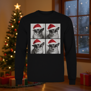Camiseta de manga larga con foto de Papá Noel y Sugar Glider de Navidad - Product Image 3