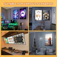 Cadre d'affiche de film rectangulaire en aluminium magnétique mural, boîte à lumière LED en acrylique rétroéclairée, modèle CH-A pour la publicité