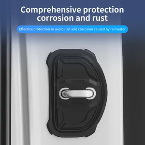 Housse de protection en Silicone pour serrure de porte de voiture, 4 pièces, pour <span class=keywords><strong>Renault</strong></span> Duster Captur Koleos Megane R.S, coussin absorbant les chocs, accessoires de voiture - Product Image 4