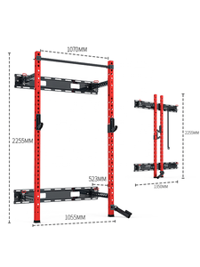 Nuevo Rack <span class=keywords><strong>de</strong></span> Sentadillas Multifuncional Comercial, <span class=keywords><strong>Jaula</strong></span> <span class=keywords><strong>de</strong></span> <span class=keywords><strong>Potencia</strong></span> <span class=keywords><strong>Plegable</strong></span> Montada en la Pared para Ejercicios <span class=keywords><strong>de</strong></span> Fuerza y Acondicionamiento Físico - Product Image 2