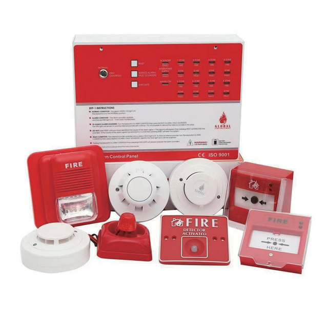 Conventional Addressable Fire Alarm System 1-16 Zone Control Panel LED Display HX Brand HX-FA001 Model DC24V/AC220V for Factory