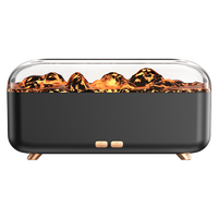 Diffuseur d'arômes électrique en plastique 3D réaliste en forme de cheminée, 300 ml, alimentation USB, brume froide, paysage volcanique, huiles essentielles, vente en gros