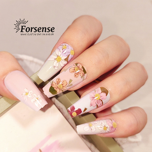 Puntas de <span class=keywords><strong>uñas</strong></span> postizas florales de curva de ataúd corto, <span class=keywords><strong>flores</strong></span> acrílicas hechas a mano, prensa de <span class=keywords><strong>uñas</strong></span> <span class=keywords><strong>con</strong></span> pegamento, Etiqueta Privada, <span class=keywords><strong>uñas</strong></span> postizas presson - Product Image 6