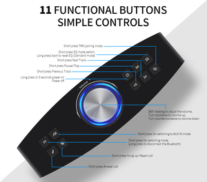 Loa Bluetooth di động Gsou Super Bass với nhiều chế độ <span class=keywords><strong>EQ</strong></span> dành cho gia đình - Product Image 3