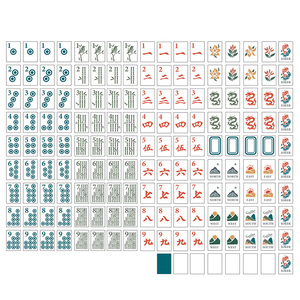 Juego de Mahjong Americano de Lujo Moderno de 4 Capas de Acrílico, para Uso Doméstico, con Fichas de Mahjong Pintadas a Mano con Diseño Floral, Portátiles - Product Image 5