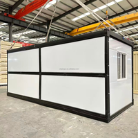 Maison conteneur pliable, maison préfabriquée portable, maisons conteneurs en kit, bureau, salle d'activités, entrepôt, abri à outils