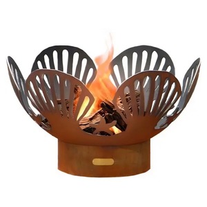 GNEE Quema de madera Corten Steel Outdoor shaped floor-standing Fire Basin Fire Bowl para decoración de jardín y piscina - Product Image 2