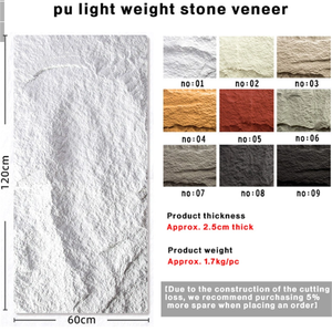 Panel de chapa de <span class=keywords><strong>piedra</strong></span> PU ligero, tablero 3D decorativo de pared, imitación de <span class=keywords><strong>piedra</strong></span> de superficie sólida <span class=keywords><strong>para</strong></span> uso interior de Hotel al aire libre - Product Image 2