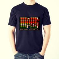 Usine directement musique fête vente son activé t-shirt led lumière haut vers le bas clignotant égaliseur EL panneau avec capteur sans fil