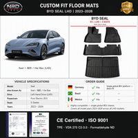 Tapis de sol de voiture 3D en TPE pour BYD-Seal, Hai Bao-LHD-EV-5S_2023 I Garantie de 3 ans I Ensemble complet + tapis de coffre OEM/ODM I CE ISO9001 ECO