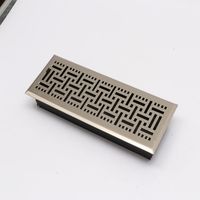 Nouveau Grille de sol ventilée PEP en argent, à trous rectangulaires épais, finition nickel brossé, pour climatiseur, personnalisable, vente en gros