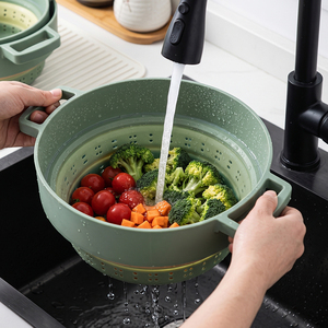 Passoires pliantes en silicone résistant à la chaleur pour légumes et fruits - Product Image 1