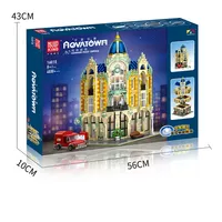 Regalos de Navidad Bloque Ladrillos Molde Rey 16010 Juguetes para niños Modelo Street View Building Block Toy Post Office Sets