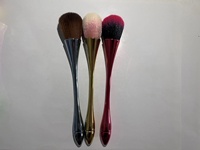 Brosse à poussière pour ongles professionnelle de luxe, manche unique, rose, grande, multifonctionnelle, nettoyage, poils synthétiques super doux