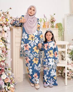 Sipo Eid Fashion Baju kurung โมเดลหรูหราคุณภาพสูง Baju kurung แขนยาวแฟชั่นทันสมัยลายดอกไม้ Baju kebaya IN - Product Image 5
