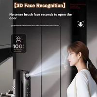 Serrure de porte intelligente Tuya avec caméra et empreintes digitales, écran 4,5 pouces, reconnaissance faciale 3D, détection de mouvement, accès à distance, serrure extérieure