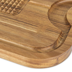 Tabla de cortar de bambú, tabla de tallado de Acacia con juego de talla de 3 piezas - Product Image 4