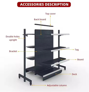 <span class=keywords><strong>Scaffali</strong></span> Gondola in Metallo Personalizzabili per <span class=keywords><strong>Dimensioni</strong></span> e Colore, Espositori Bianchi per Supermercati - Product Image 2