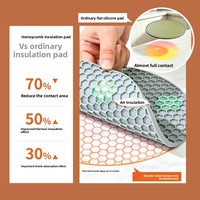 Tapis isolant thermique en silicone de qualité alimentaire, antidérapant, résistant aux hautes températures, support de casserole en nid d'abeille, protège les surfaces