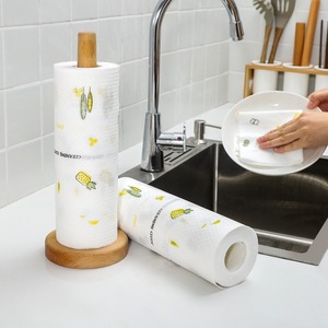 Rollo de Paño de Limpieza Desechable para Cocina, Toalla Gruesa No Tejida con Patrón Impreso, Forma Rectangular - Product Image 2