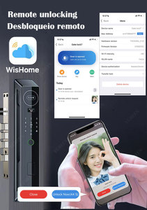 Sang Trọng 3D Mặt Nhận Dạng Dấu Vân Tay Thông Minh Khóa Wifi Máy Ảnh Ứng Dụng Mật Khẩu Tạm Thời Kỹ Thuật Số Khóa Thẻ <span class=keywords><strong>Key</strong></span> Đối Với Trang Chủ Căn Hộ - Product Image 3